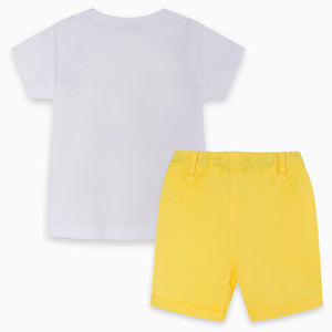 Camiseta y Bermuda Amarillo Boy