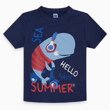 Cargar imagen en el visor de la galería, Camiseta Azul Ballenamoto Boy
