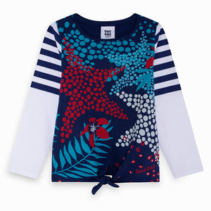 Camiseta Azul Estampado M/L Girl